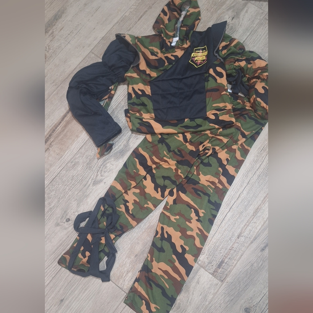 #1807 Spirit Special Ops Ninja Costume 2 Pc Sz.10-12